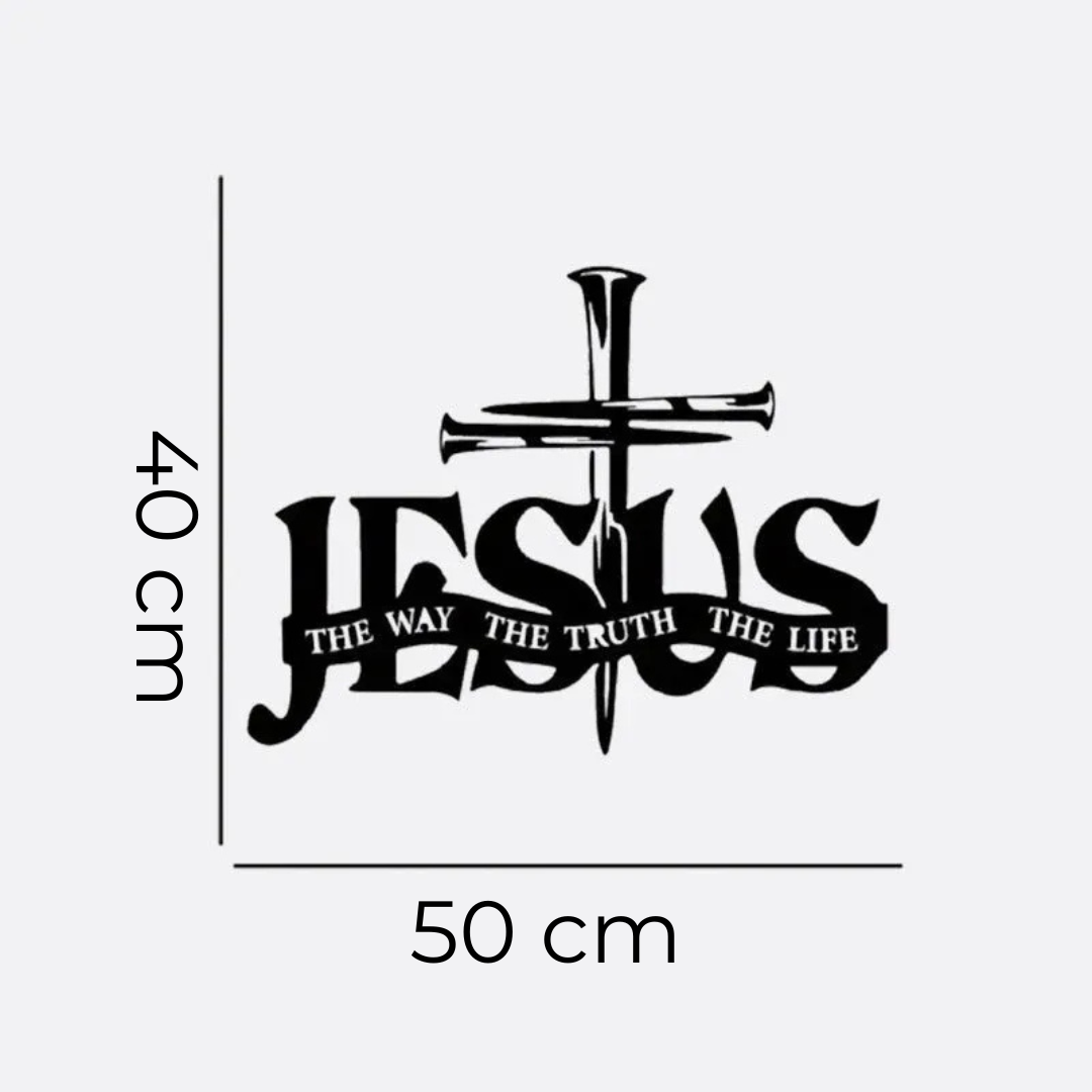 🔥Arte para pared con diseño de Jesús y la cruz - ⌛Diseño limitada hecho a mano