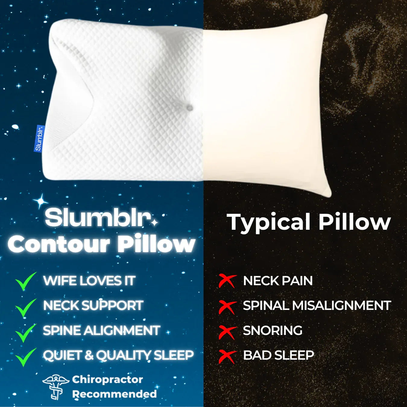 Almohada Ergonómica Slumblr® Contour Pillow