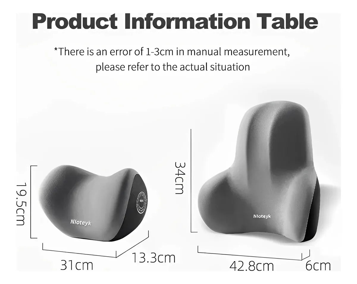 Kit Almohada Ergonómica Para Cuello Y Soporte Lumbar Para Auto | SUPER OFERTA
