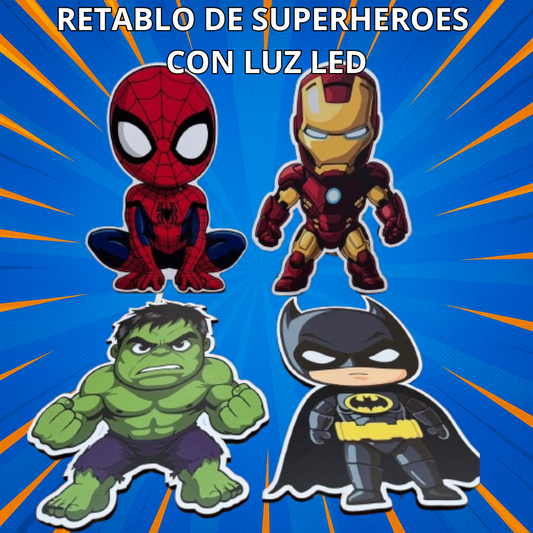 Retablos de Superhéroes con Luz LED | OFERTA DE LANZAMIENTO⚡