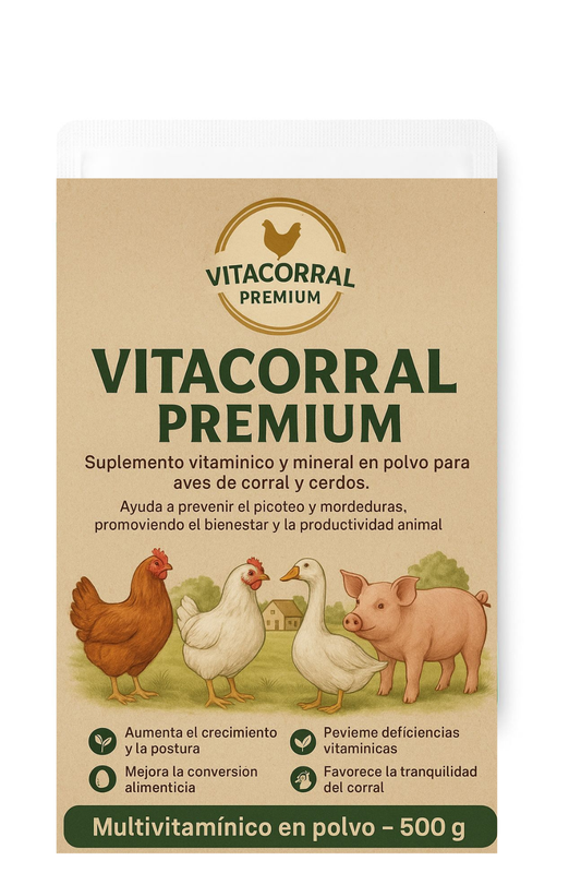 🐓 Multivitamínico Nutricional en Polvo Antipicoteo para Aves (500 g) 🔥 Evita el canibalismo y mejora su salud 🐣✨ ¡Resultados desde los primeros días! 🐔