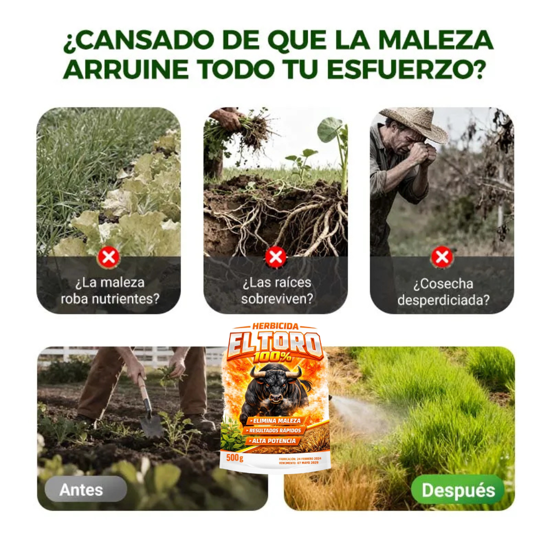 Herbicida el Toro Máxima potencia🌱