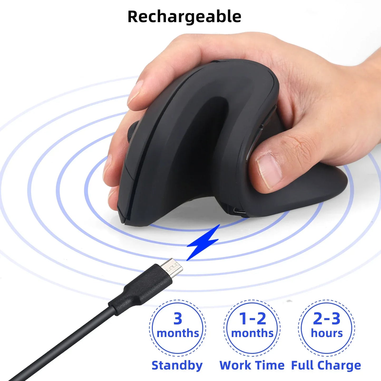 Mouse Inalámbrico Vertical Ergonómico  E11🖱