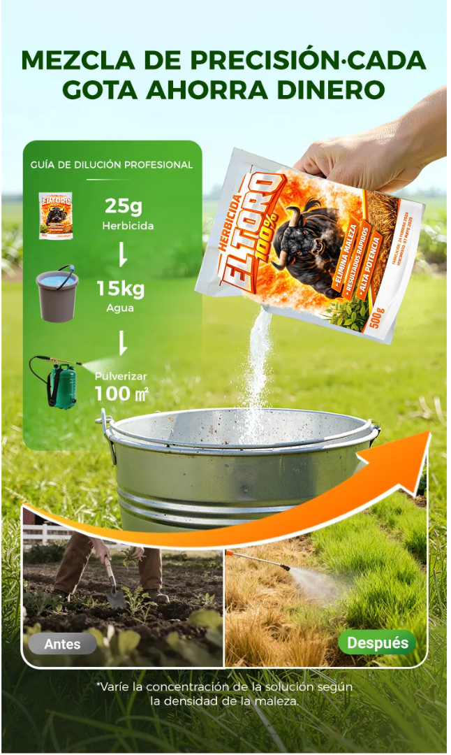 Herbicida el Toro Máxima potencia🌱