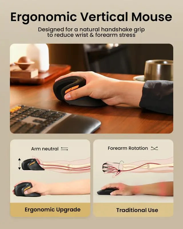 Mouse Inalámbrico Vertical Ergonómico  E11🖱