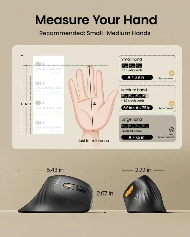 Mouse Inalámbrico Vertical Ergonómico  E11🖱