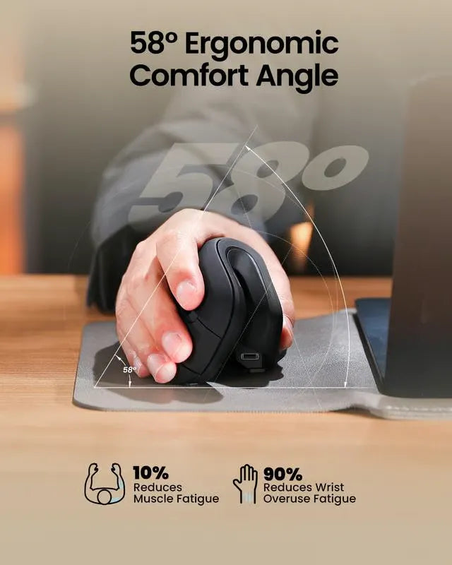 Mouse Inalámbrico Vertical Ergonómico  E11🖱