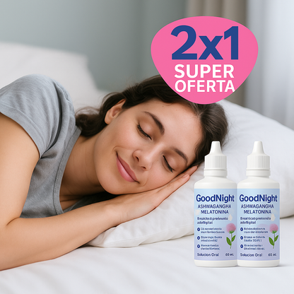 ASHWAGANDHA + MELATONINA 🌙GoodNight 60ml | Pague 1 Lleva 2