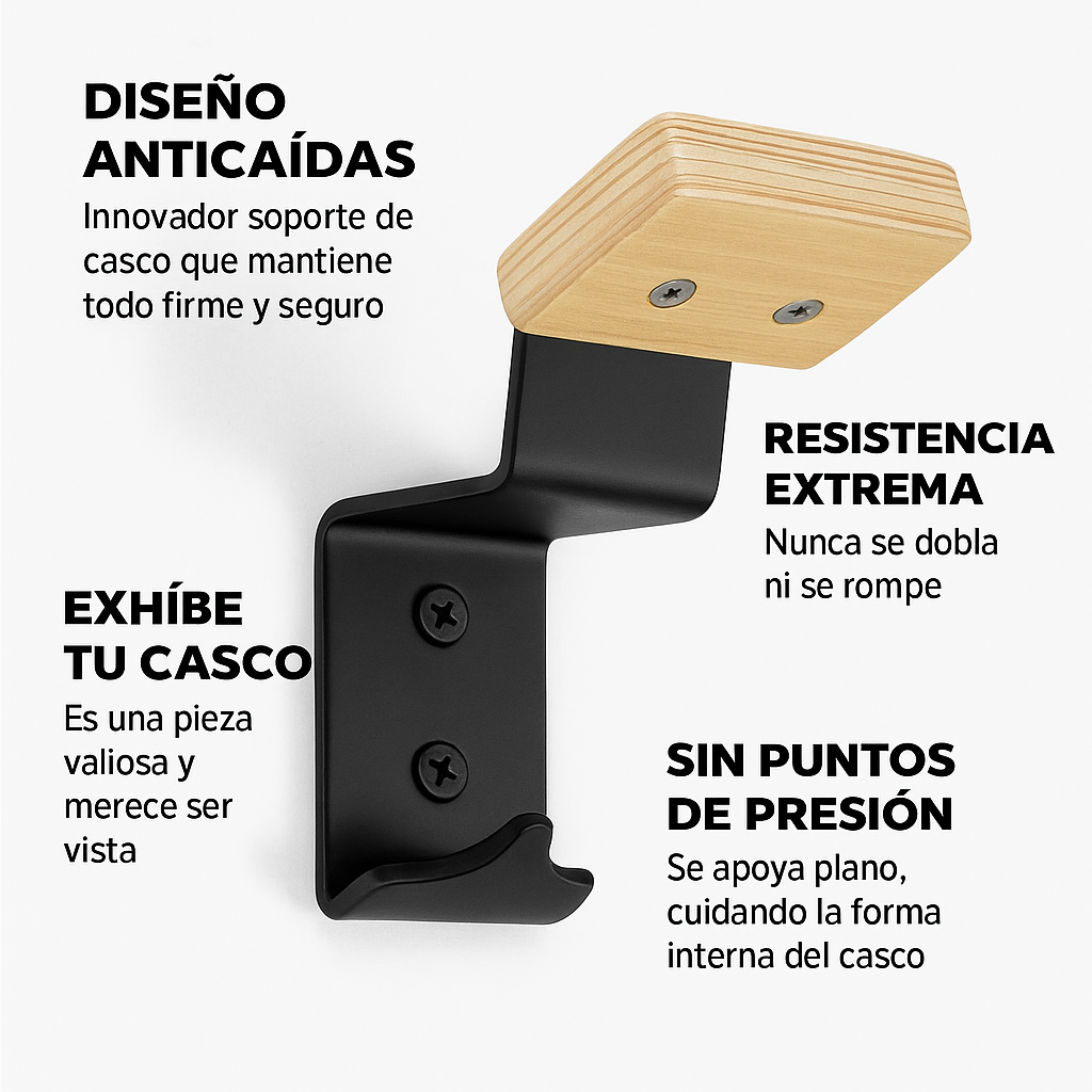 Super Oferta | Soporte de Casco Premium con Gancho para Llaves🏍️