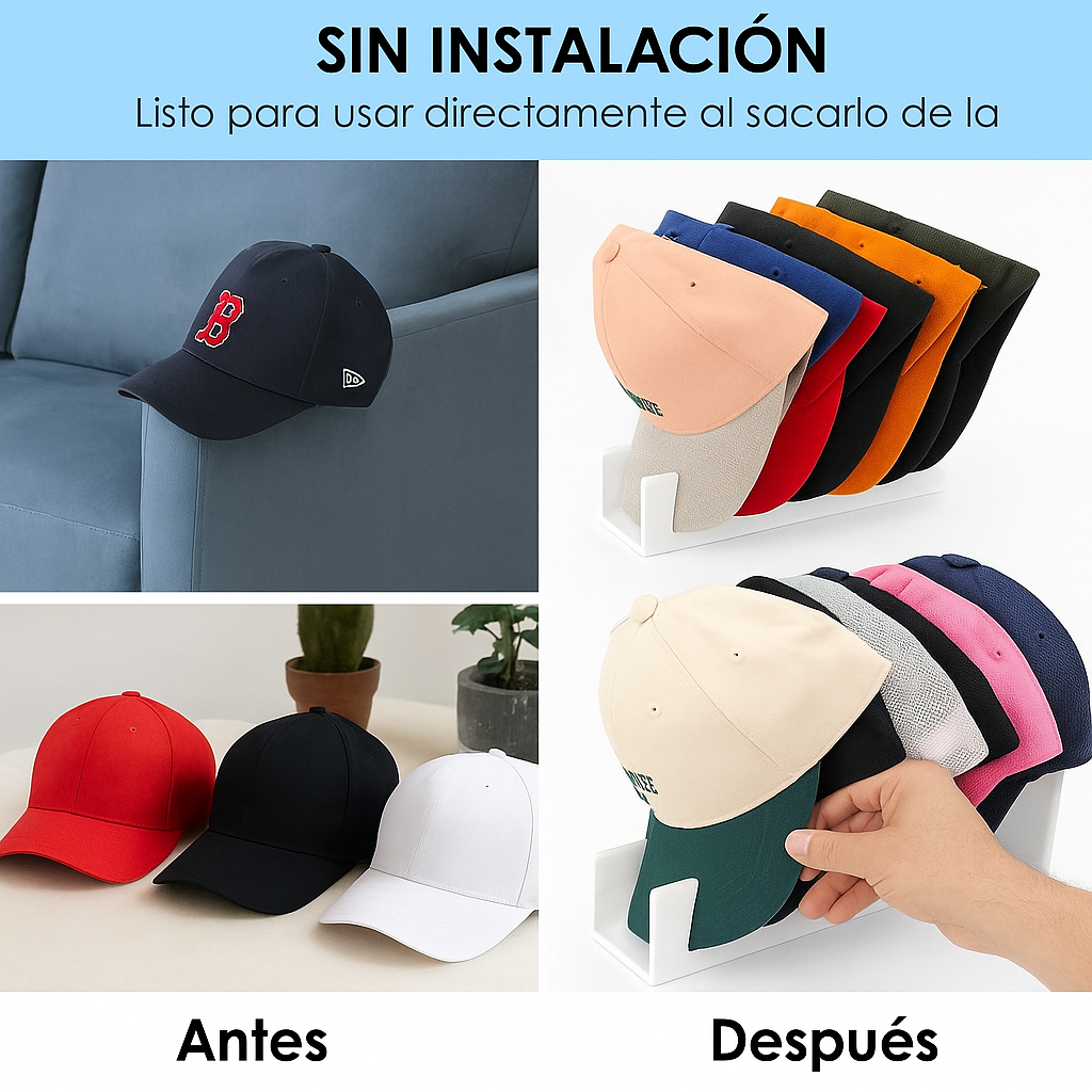 ORGANIZADOR DE GORRAS PAGUE 1 LLEVE 2