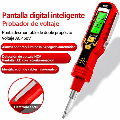 Probador de Voltaje Sin Contacto con Pantalla LCD