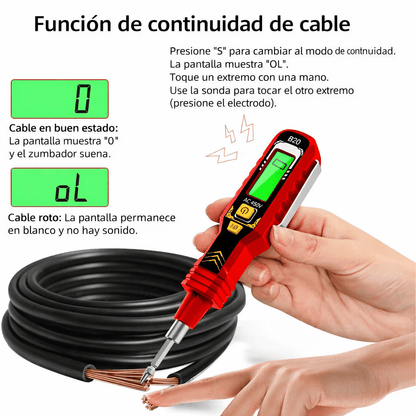Probador de Voltaje Sin Contacto con Pantalla LCD