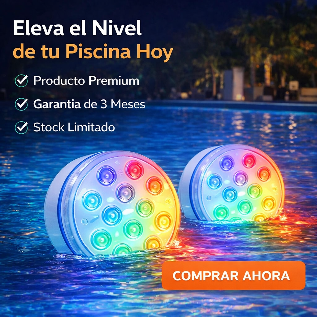 Luz LED RGB para piscina con ventosas 🚨| Precio de Lanzamiento