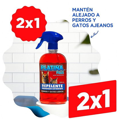 2x 1 Repelente de Perros y Gatos Ajenos - Para Exteriores Protege tu hogar - Ultra Concentrado 500ml