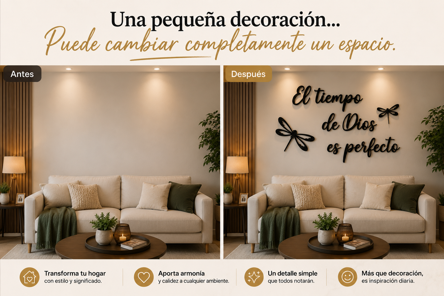 ✨El tiempo de Dios es perfecto | Decoración con significado