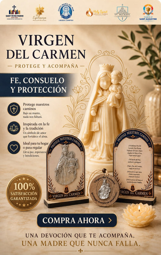 ✨Kit Devocional Virgen del Carmen – Fe, Protección y Bendición para tu Hogar🙏 | Super Oferta