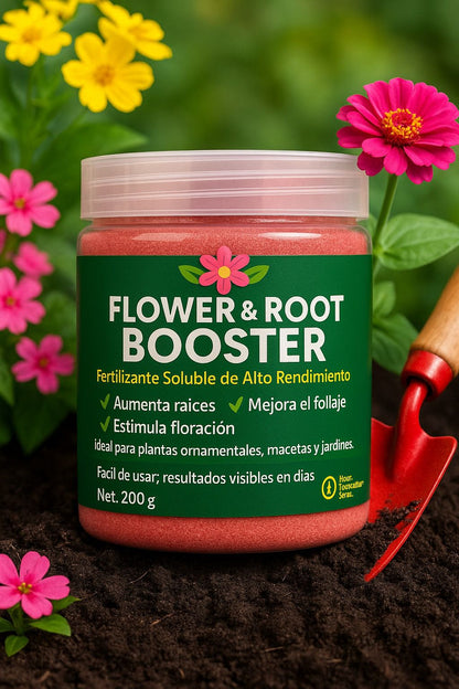 Flower & Root Booster - Raíces Fuertes y Flores Exuberantes en Días – ¡El Secreto de las Plantas Saludables!
