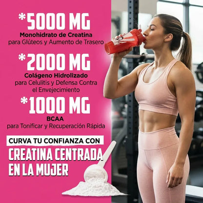 Creatina + Colágeno + BCAA | Más Fuerza y Definición Femenina