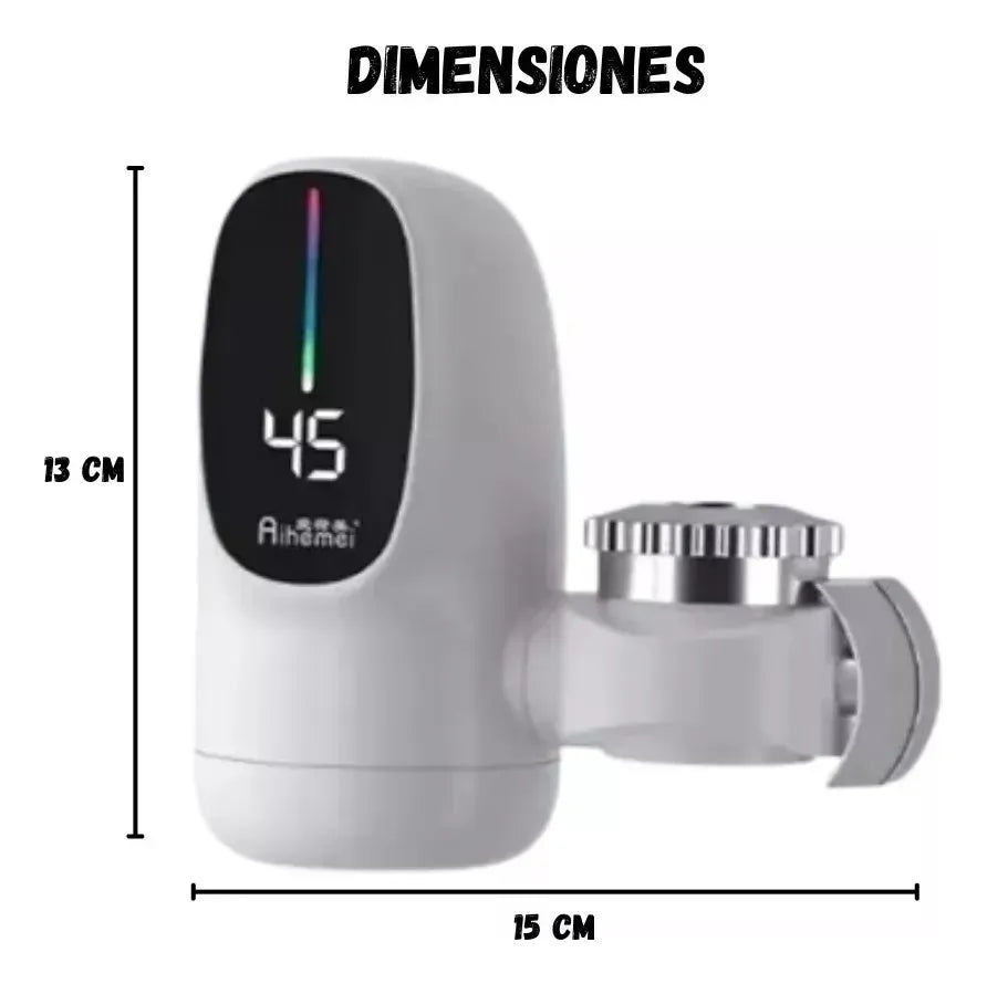 ¡Electrifica tu grifo sin conexiones ! Calentamiento digital instantáneo: recargable e inalámbrico