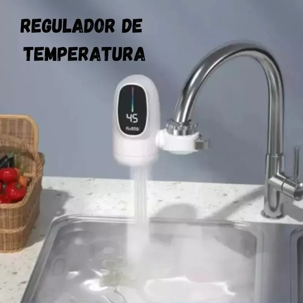 ¡Electrifica tu grifo sin conexiones ! Calentamiento digital instantáneo: recargable e inalámbrico