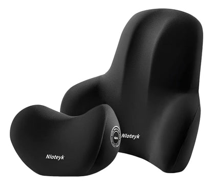 Kit Almohada Ergonómica Para Cuello Y Soporte Lumbar Para Auto | SUPER OFERTA