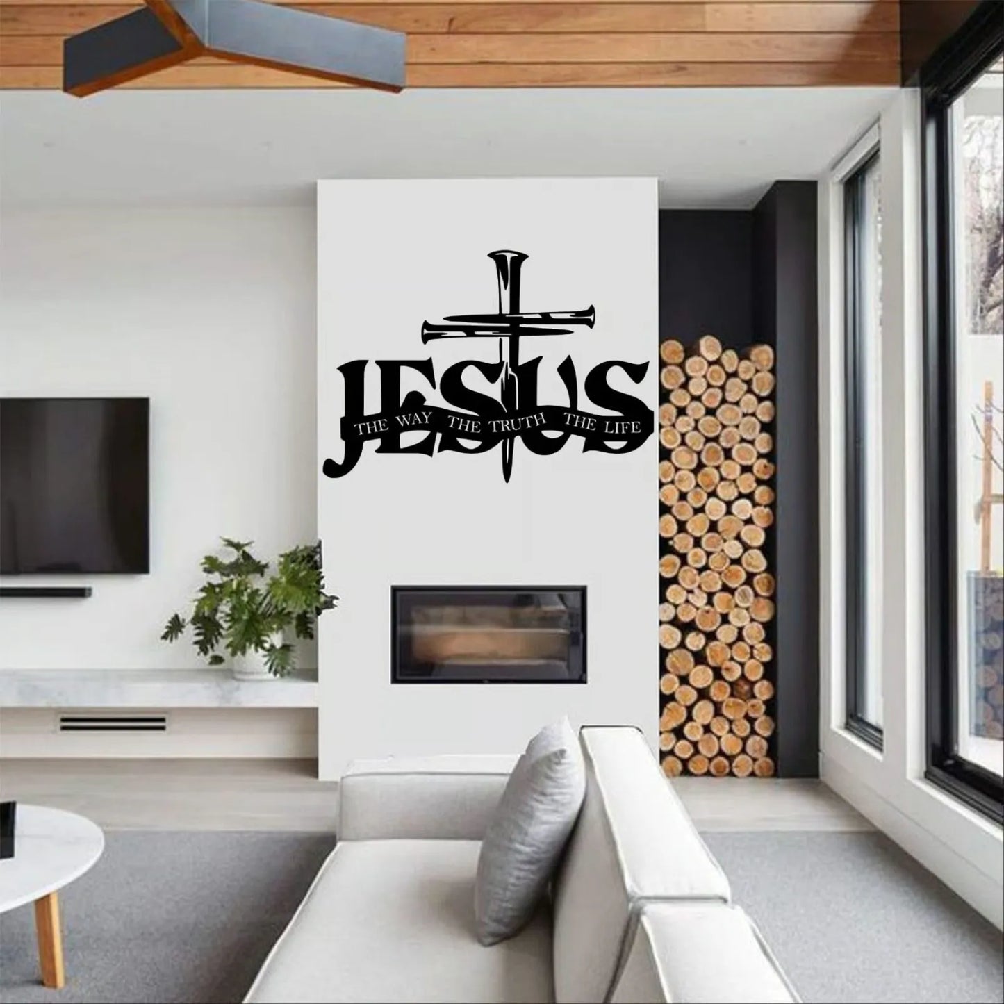 🔥Arte para pared con diseño de Jesús y la cruz - ⌛Diseño limitada hecho a mano