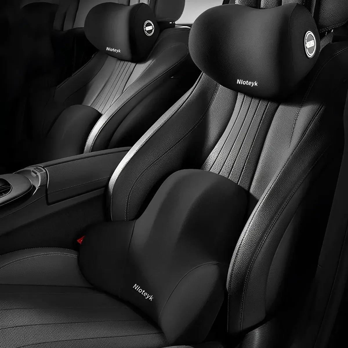 Kit Almohada Ergonómica Para Cuello Y Soporte Lumbar Para Auto | SUPER OFERTA