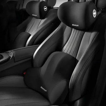 Kit Almohada Ergonómica Para Cuello Y Soporte Lumbar Para Auto | SUPER OFERTA