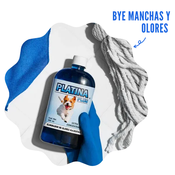 2X1 Eliminador de Olores Mascotas - ULTRA Concentrado - Platina PLUS - 500ml