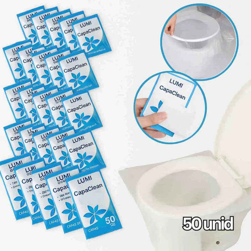 CapaClean® – 50 Fundas Individuales para Asiento de Inodoro + Regalo Exclusivo - Higiene Primero 🏆
