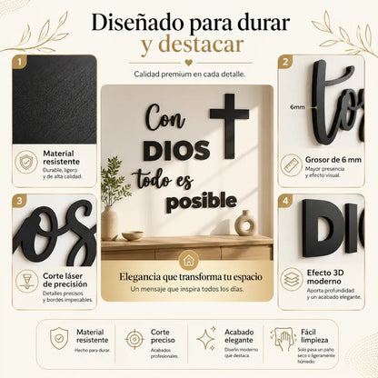 ✨Con Dios Todo Es Posible | Decora con Significado