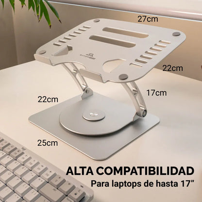 Soporte Ergonómico Giratorio Para Laptop En Aluminio 💻