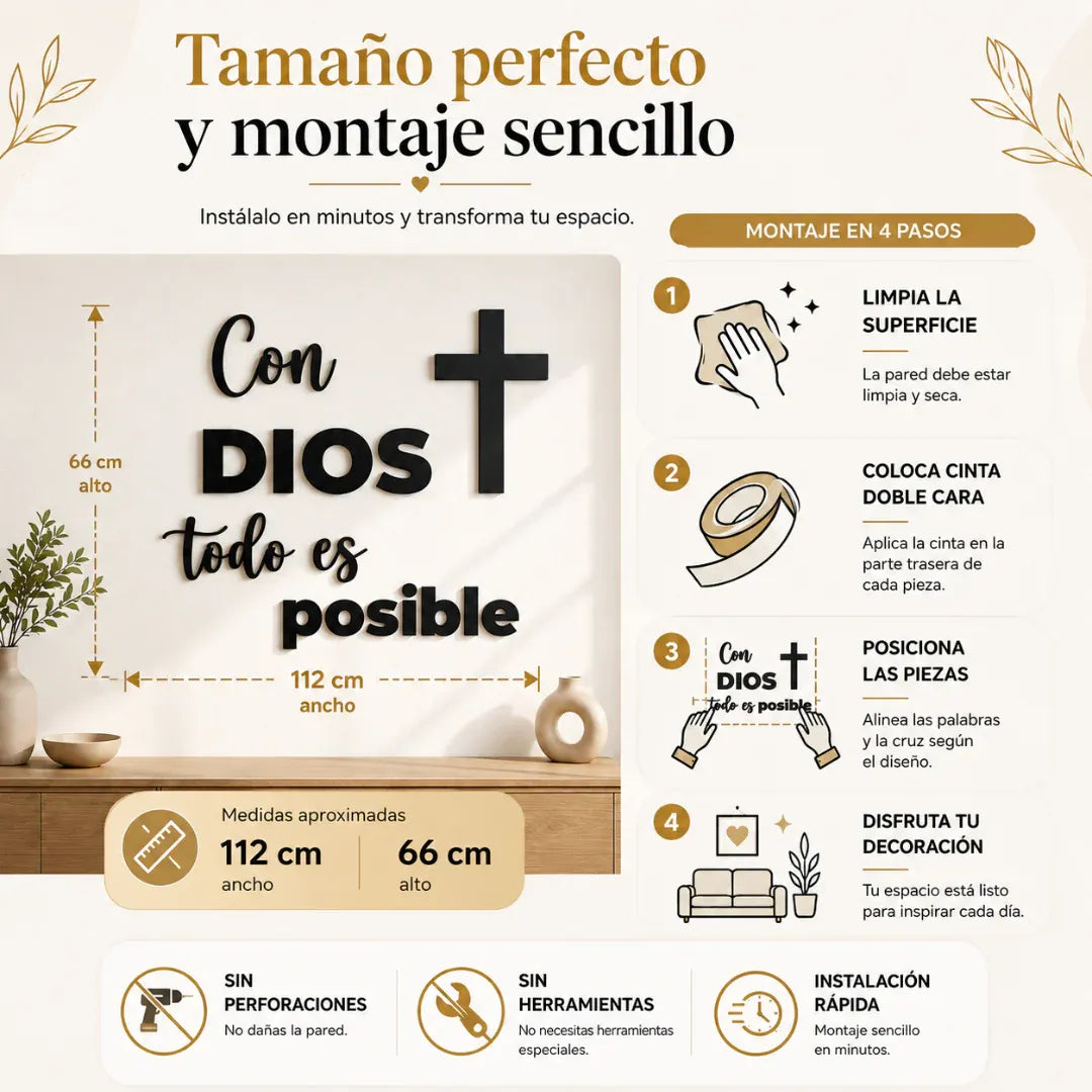 ✨Con Dios Todo Es Posible | Decora con Significado