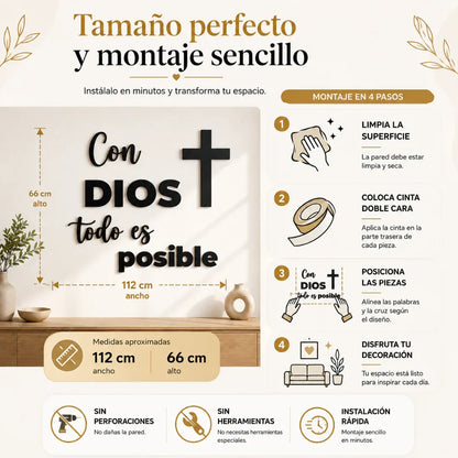 ✨Con Dios Todo Es Posible | Decora con Significado