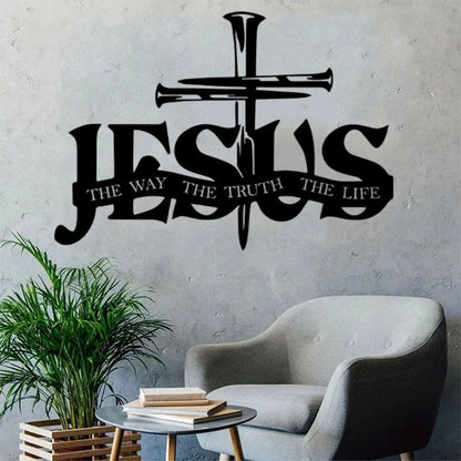🔥Arte para pared con diseño de Jesús y la cruz - ⌛Diseño limitada hecho a mano
