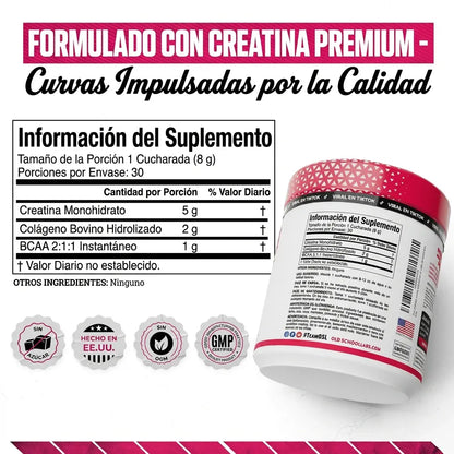 Creatina + Colágeno + BCAA | Más Fuerza y Definición Femenina
