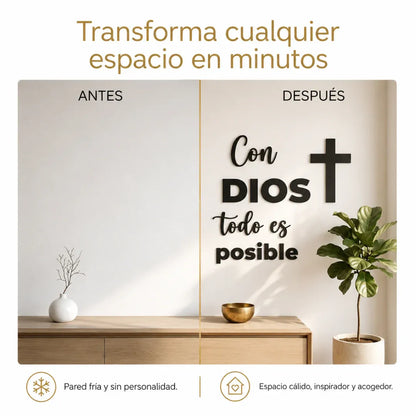 ✨Con Dios Todo Es Posible | Decora con Significado